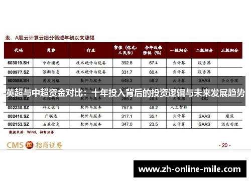 英超与中超资金对比：十年投入背后的投资逻辑与未来发展趋势